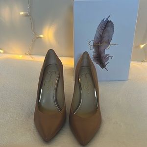 Jessica Simpson Nude Leather Pump